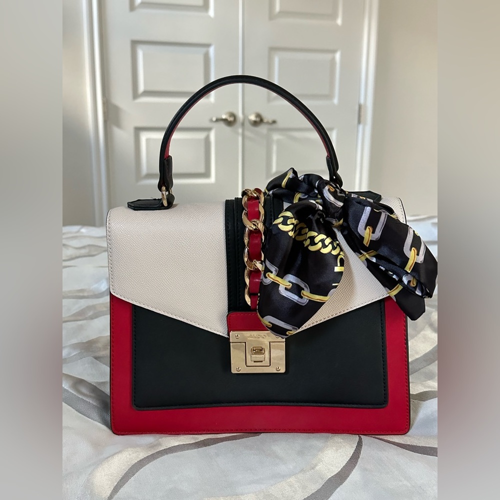 Aldo Red Black Handbag